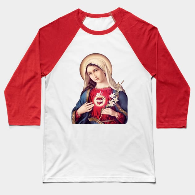 Immaculate Heart of Mary - IV Baseball T-Shirt by Brasilia Catholic